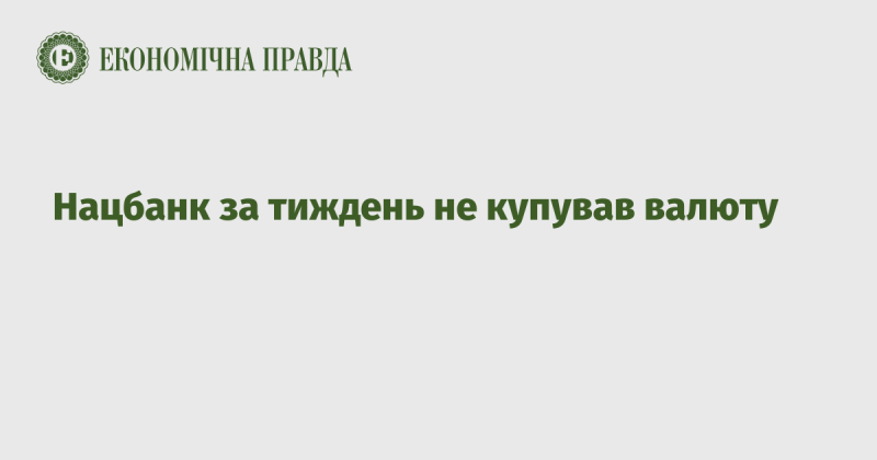 Протягом тижня Національний банк не здійснював купівлю іноземної валюти.